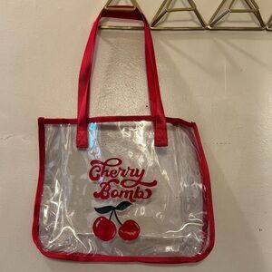Cherry Bomb Plastic Novelty Beach Tote